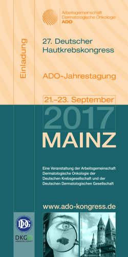 Ankündigung - 26. Deutscher Hautkrebskongress