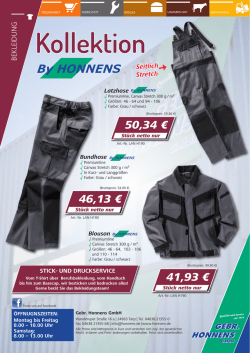 Kollektion - Gebr. HONNENS GmbH