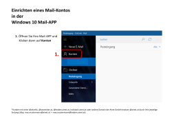 Einrichten eines Mail-Kontos in der Windows 10 Mail-APP