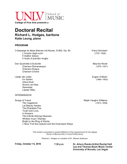 Doctoral Recital - University of Nevada, Las Vegas