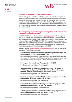 Tax Weekly #41/2016 - Bundesrat