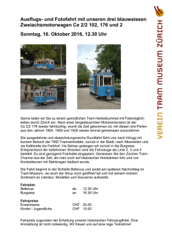 Einladung  - Tram
