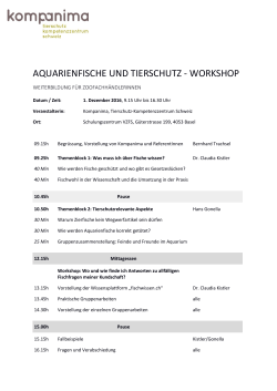 aquarienfische und tierschutz - workshop