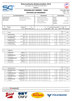 Österreichische Meisterschaften 2016 SPRUNGLAUF