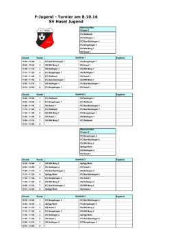 Spielplan - SV Hasel