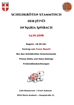 Schildkröten-Stammtisch der HTVÖ in Maria Ansbach 14.10.2016