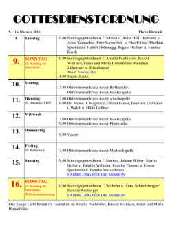 GOTTESDIENSTORDNUNG