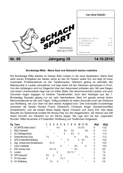 SchachSport Nr. 5-35 - Schach Landesverband Oberösterreich