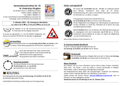 Gemeindenachrichten Nr. 35 St. Pankratius Dingden