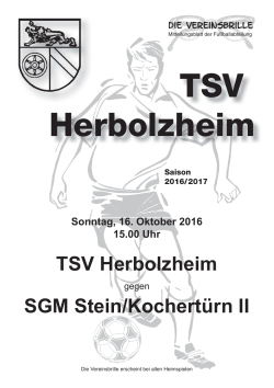 Die Vereinsbrille vom 16.10.16 gegen SGM