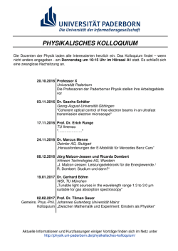 physikalisches kolloquium