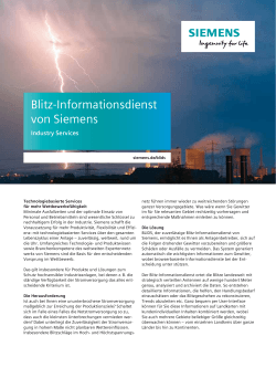 Blitz-Informationsdienst von Siemens