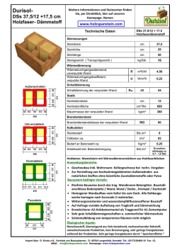 Durisol- DSs 37,5/12 +17,5 cm Holzfaser