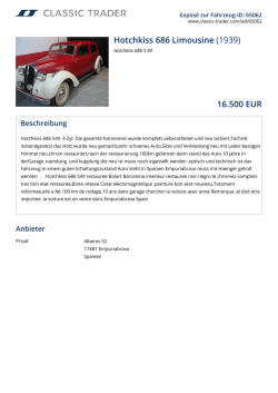 Hotchkiss 686 Limousine (1939) 16.500 EUR