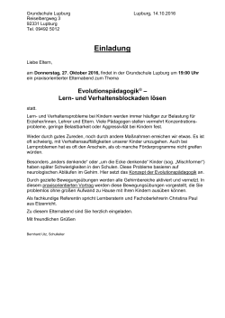 Infos/Elternbriefe. - Grundschule Lupburg