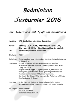 Einladung  - VfB Salzkotten Abt. Badminton