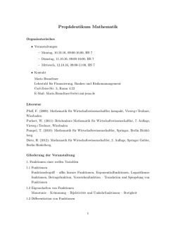Handout Vorkurs Mathematik
