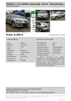Preis: 8.490 - Autohaus Meklenborg