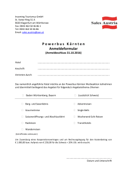 P owerbus K ä rnten Anmeldeformular