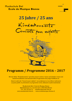 Programm / Programme 2016 – 2017