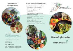 Amaranthi Flyer - Naturkraft selbst erleben mit Amaranthi