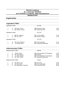 Ergebnisliste - Skiclub Loßburg