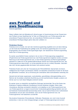 aws PreSeed und aws Seedfinancing