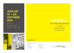 einladung - Hubertus Wesseler