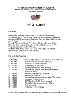 INFO 4/2016 - Reservistenkameradschaft Julbach