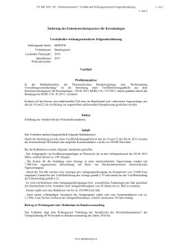 Vorblatt und Wirkungsorientierte Folgenabschätzung / PDF, 218 KB