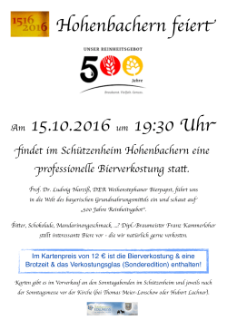 bierfest_plakat - Hohenbachern feiert