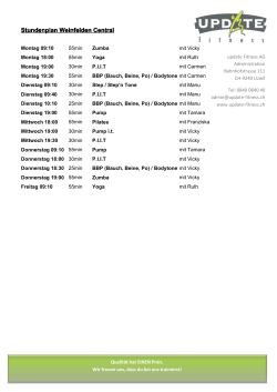 Stundenplan Weinfelden 1