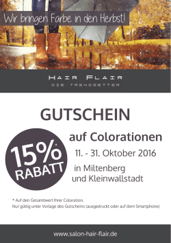 gutschein - Salon Hair Flair