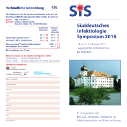 Süddeutsches Infektiologie Symposium 2016