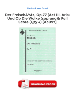 (Act III, Aria: Und Ob Die Wolke (soprano)): Full Score (Qty 4) [A3097]
