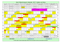 Aero Fallschirmsport, Kalender 2017, Calden und Gera