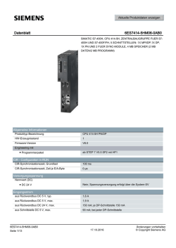 Datenblatt 6ES7414-5HM06-0AB0 - Siemens Industry Online Support
