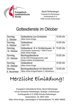 Gottesdienstplan Rothenbergen - EMK