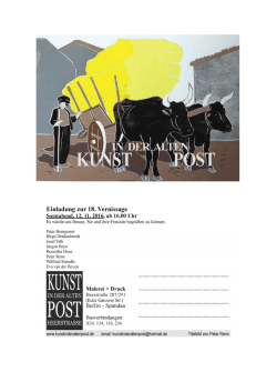 Page 1 Einladung zur 18. Vernissage Sonnabend, 12. 11. 2014, ab
