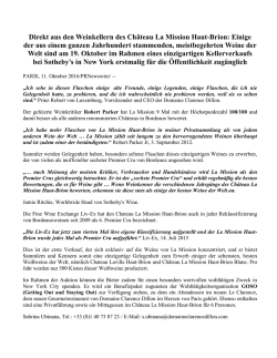 Direkt aus den Weinkellern des Ch&acirc;teau La Mission Haut