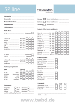 Checkliste SP line - Trennwand Bau Dessau