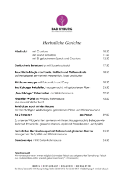 Herbstliche Gerichte