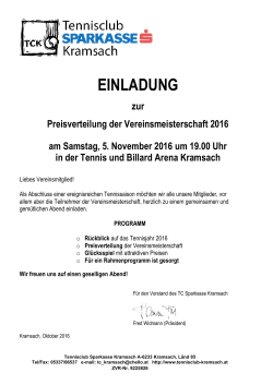 EINLADUNG zur Preisverteilung der