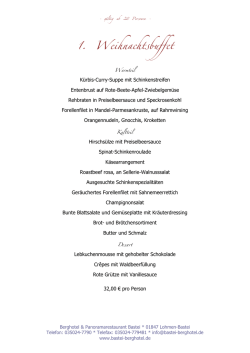 Weihnachtsbuffets 2016
