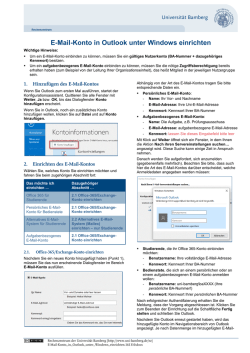 E-Mail-Konto in Outlook unter Windows einrichten