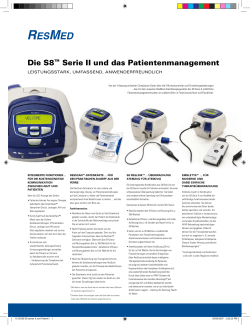 Die S8™ Serie II und das Patientenmanagement
