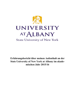 Albany 2015/16 - International Office