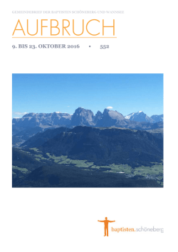 Gemeindebrief Nr. 552 vom 9. - 23. Oktober