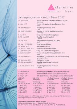 Jahresprogramm Kanton Bern 2017