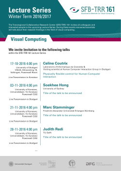 Lecture Series - SFB